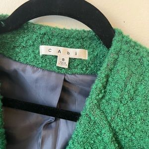 Stunning Green CAbi Jacket. Size 8. Excellent condition.